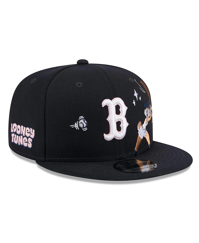 New Era Men's Navy Boston Red Sox Looney Tunes Lola Bunny 9FIFTY Snapback Hat