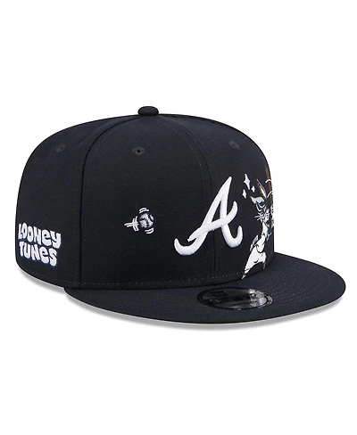 New Era Men's Navy Atlanta Braves Looney Tunes Bugs Bunny 9FIFTY Snapback Hat