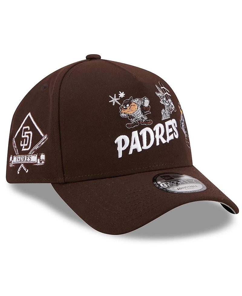 New Era Men's Brown San Diego Padres Looney Tunes A-Frame 9FORTY Adjustable Hat