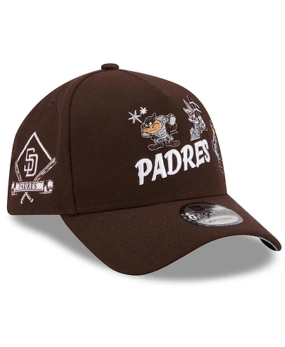 New Era Men's Brown San Diego Padres Looney Tunes A-Frame 9FORTY Adjustable Hat