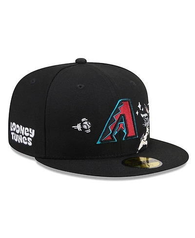 New Era Men's Black Arizona Diamondbacks Looney Tunes Bugs Bunny 59FIFTY Fitted Hat