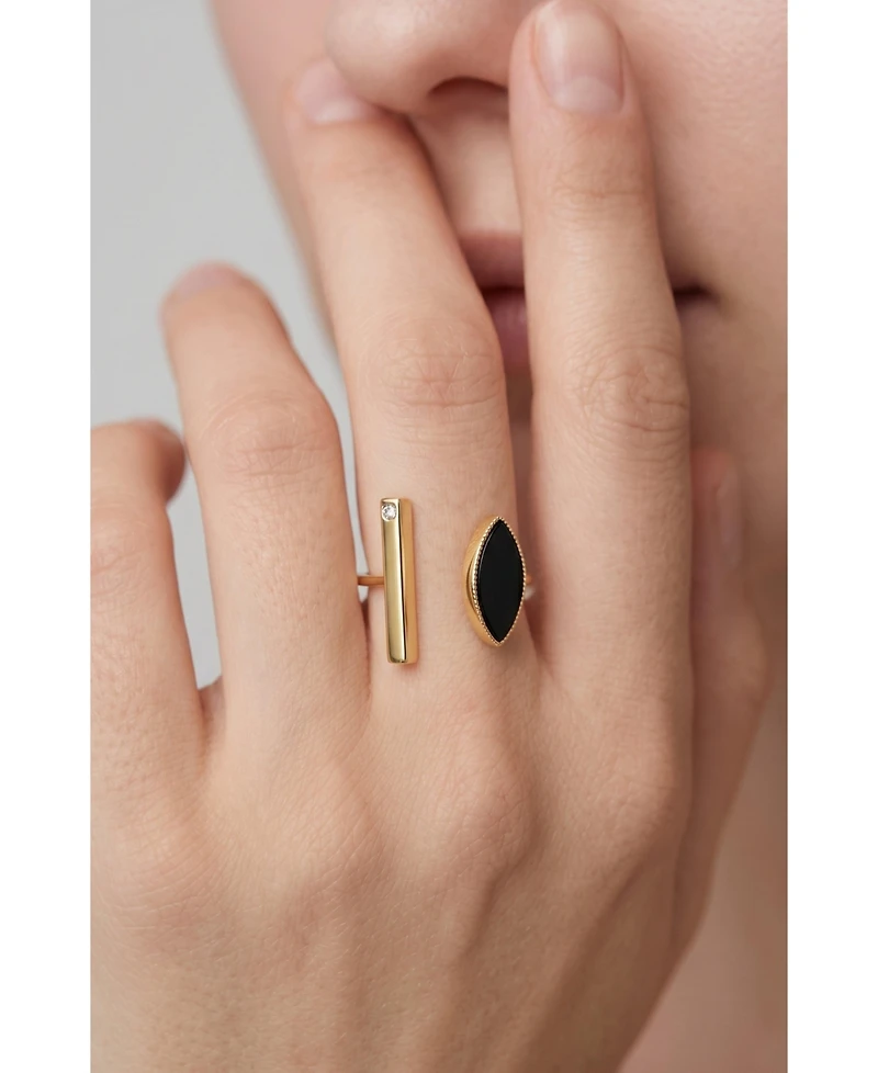 Retro Chic Onyx Eyes Ring