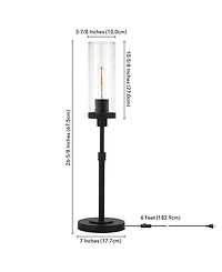Hudson & Canal Frieda 26" Metal Tall Table Lamp