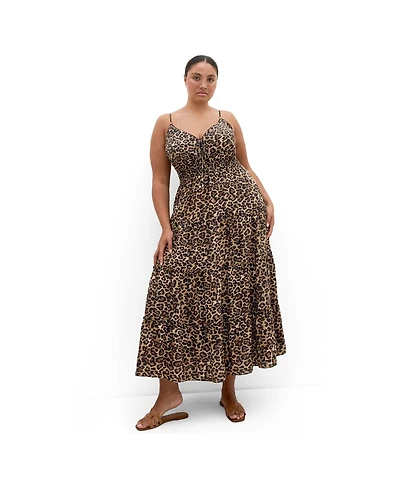 City Chic Women's Amaya Leopard Print Maxi Dress