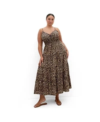 City Chic Women's Amaya Leopard Print Maxi Dress