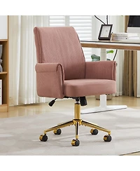 Flynama Striped Mid-Back Office Chair, Base Ergonomic Lift Chair