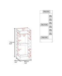 Flynama Modern Bar Cabinet with 16 Shelves, Freestanding Storage Cabinet for Bar Essentials