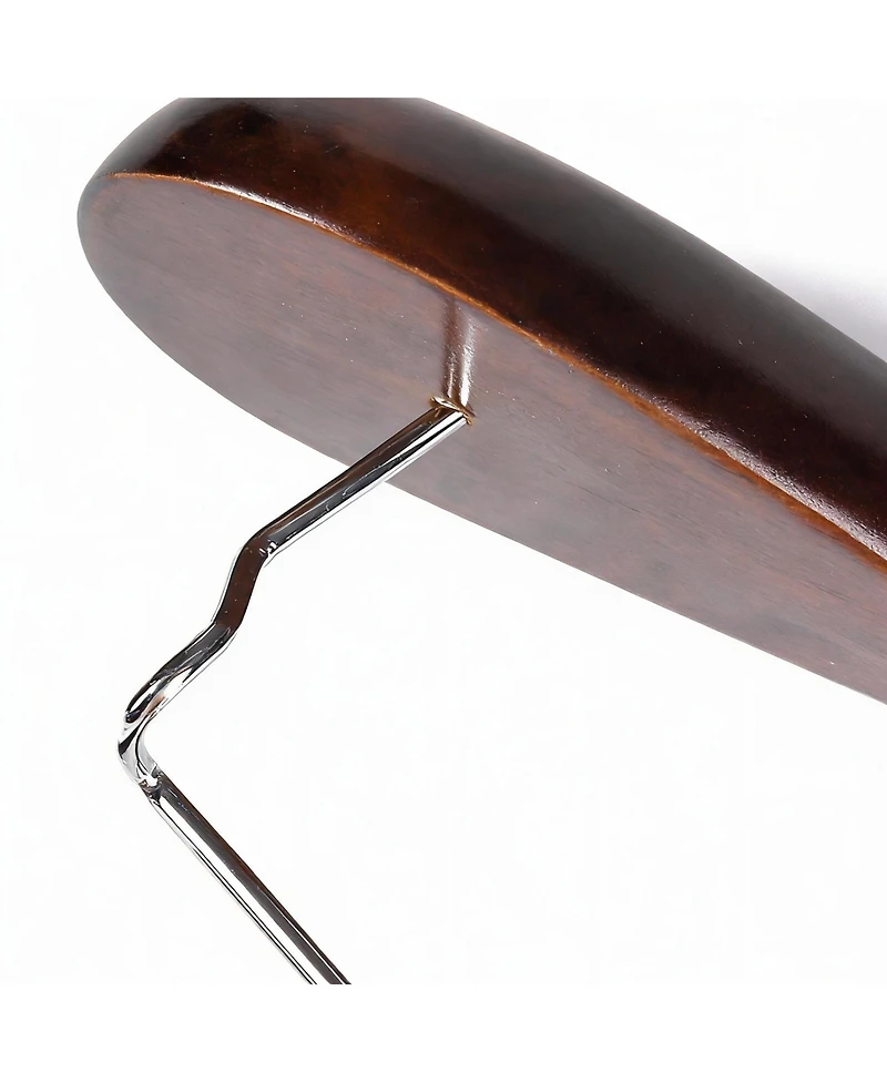 Yigii Luxury Wooden Suit Hangers with Locking Bar