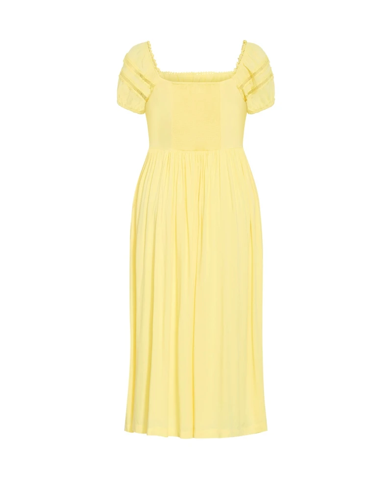 City Chic Women's Arielle Lace Trim Maxi Dress