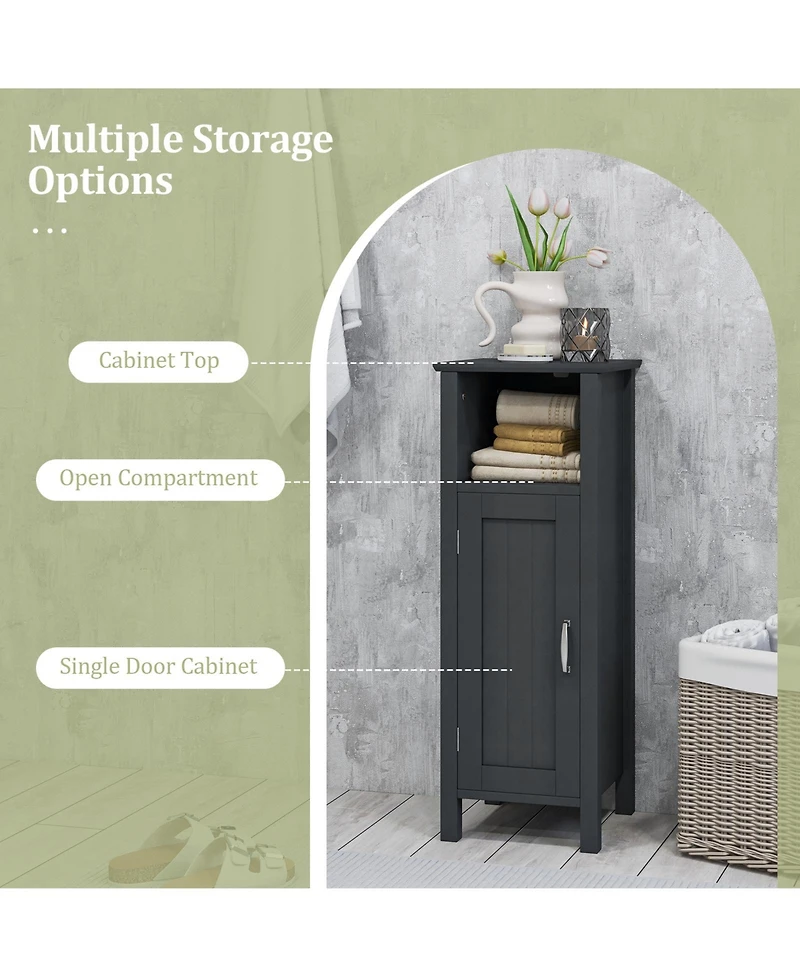 sumyeg Bathroom Storage Organizer Cabinet with 2-Tier Storage Space