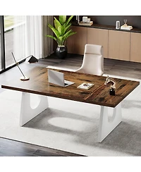 Tribesigns 70.86-Inch Executive Desk, Large Computer Office Desk with Double Wood Pedestal