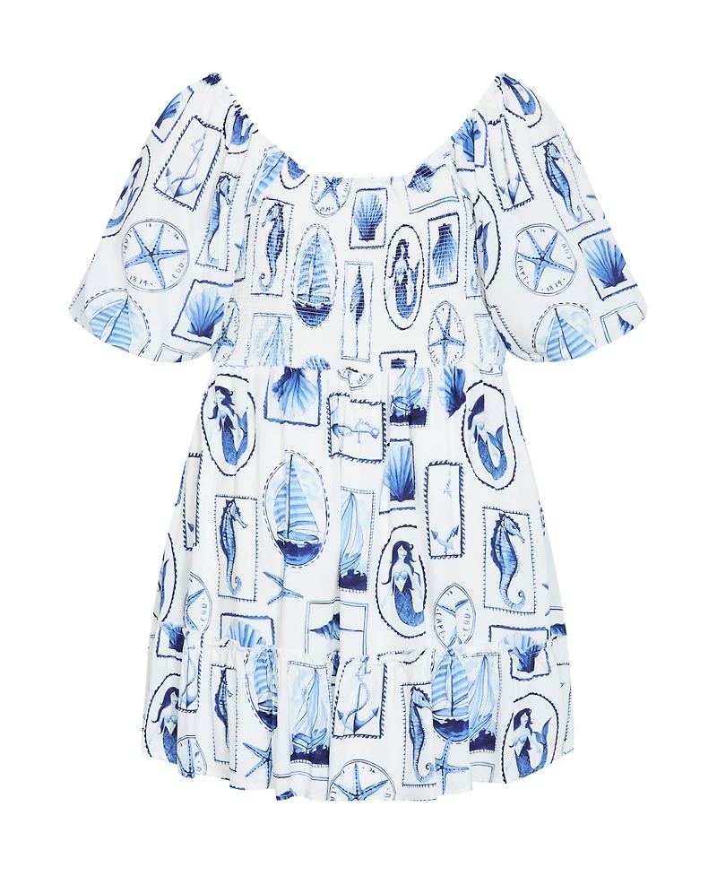 City Chic Women's Giselle Amalfi V Neck Mini Dress