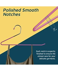 LifeMaster 30-Pc Metal Non-Slip Pants Hangers