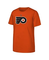 Outerstuff Big Boys and Girls Orange Philadelphia Flyers Primary Logo T-Shirt