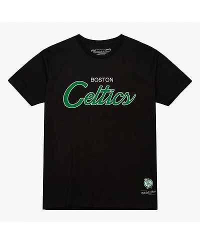 Mitchell & Ness Men's Black Boston Celtics Vintage Wordmark T-Shirt