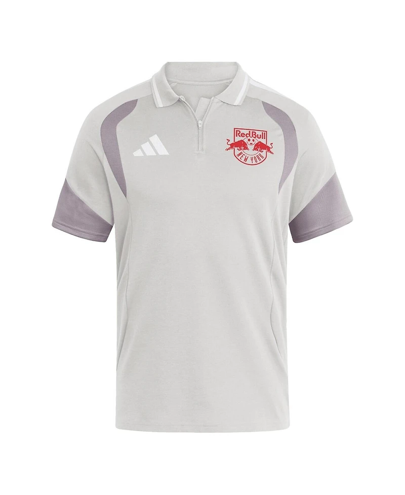 Adidas Men's Silver New York Red Bulls 2026 Tiro Competition Polo Shirt