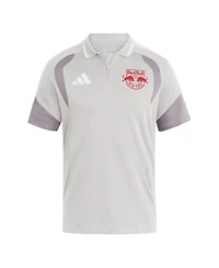 Adidas Men's Silver New York Red Bulls 2026 Tiro Competition Polo Shirt