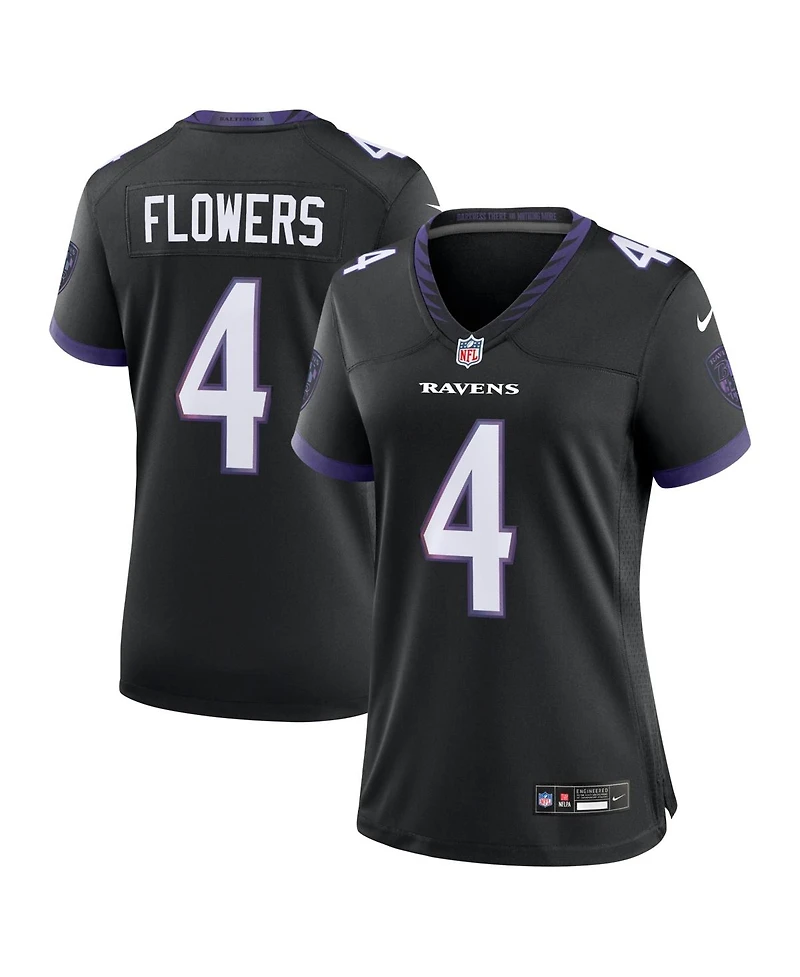 Nike Women's Zay Flowers Black Baltimore Ravens Alternate Game Jersey