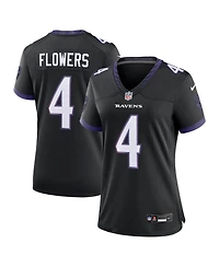 Nike Women's Zay Flowers Black Baltimore Ravens Alternate Game Jersey