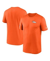 Nike Men's Orange Denver Broncos Sideline Legend Small Logo Dri-fit T-Shirt