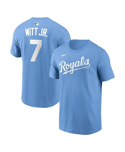 Nike Men's Bobby Witt Jr. Light Blue Kansas City Royals Name Number T-Shirt