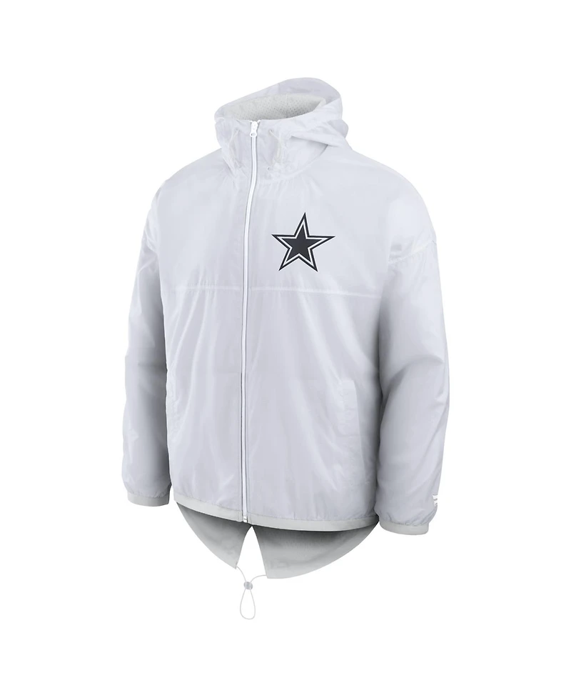 Fanatics Men's White Dallas Cowboys Type Play Down Full-Zip Jacket