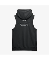 Nike Men's Black Cincinnati Bengals Sideline Standard Issue Dri-fit Sleeveless Hoodie