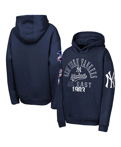 Outerstuff Big Boys and Girls Navy New York Yankees Premium Sweep Fleece Hoodie