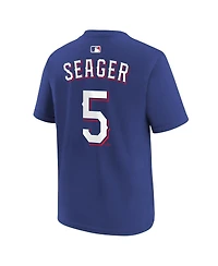 Nike Big Boys and Girls Corey Seager Royal Texas Rangers Name & Number T-Shirt