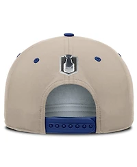 Fanatics Men's Royal/Tan Edmonton Oilers 2026 Stanley Cup Playoffs Locker Room Adjustable Hat
