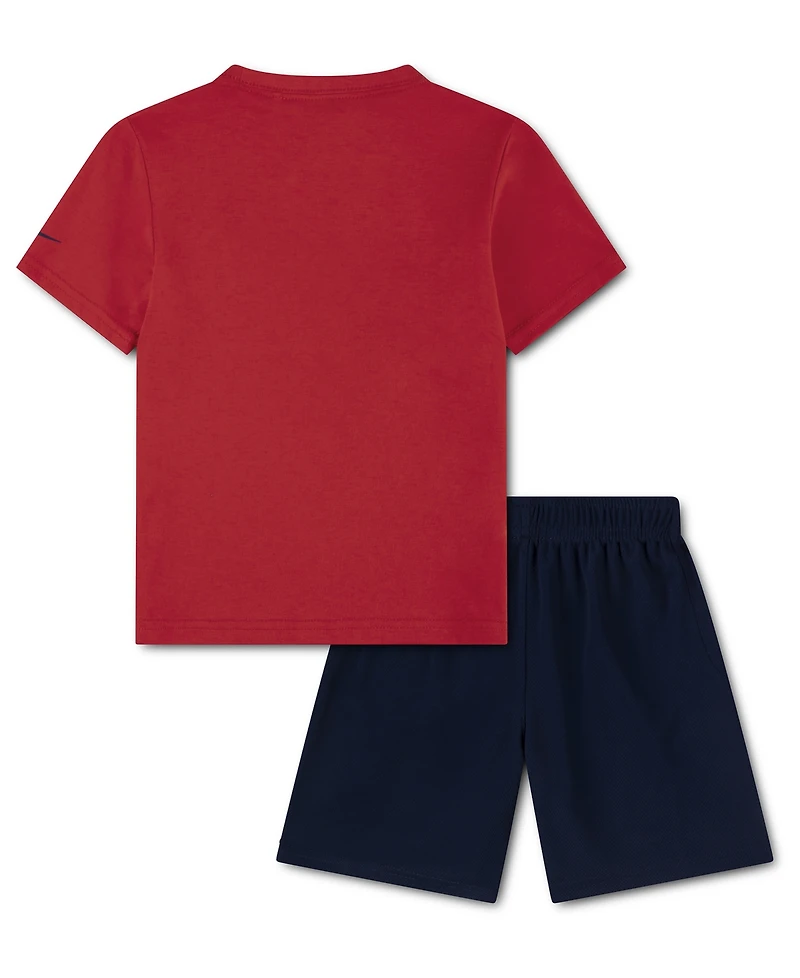 Nike Boys' 4-7X Graphic Baseball T-Shirt and Mesh Shorts, 2-Piece Set