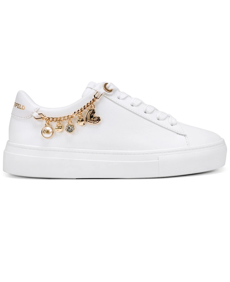 Karl Lagerfeld Paris Women's Cate Charms Lace-Up Sneakers