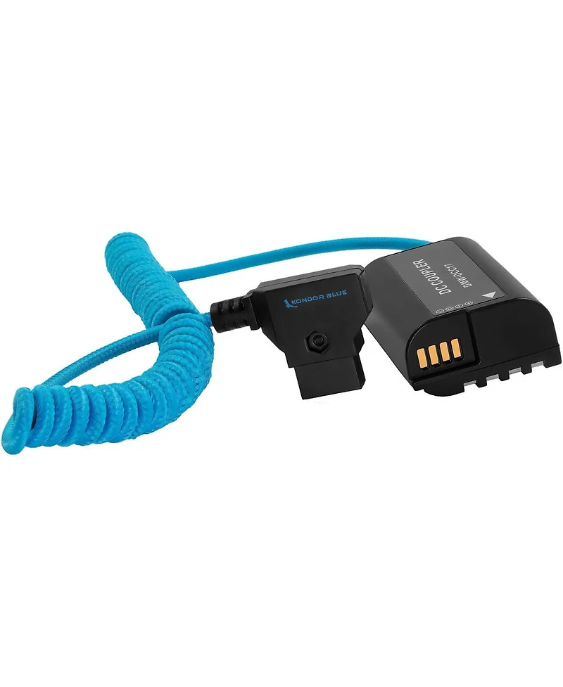 Kondor Blue D-Tap to Dmw-BLK22 Coiled Dummy Battery Cable for S5/GH5/GH6