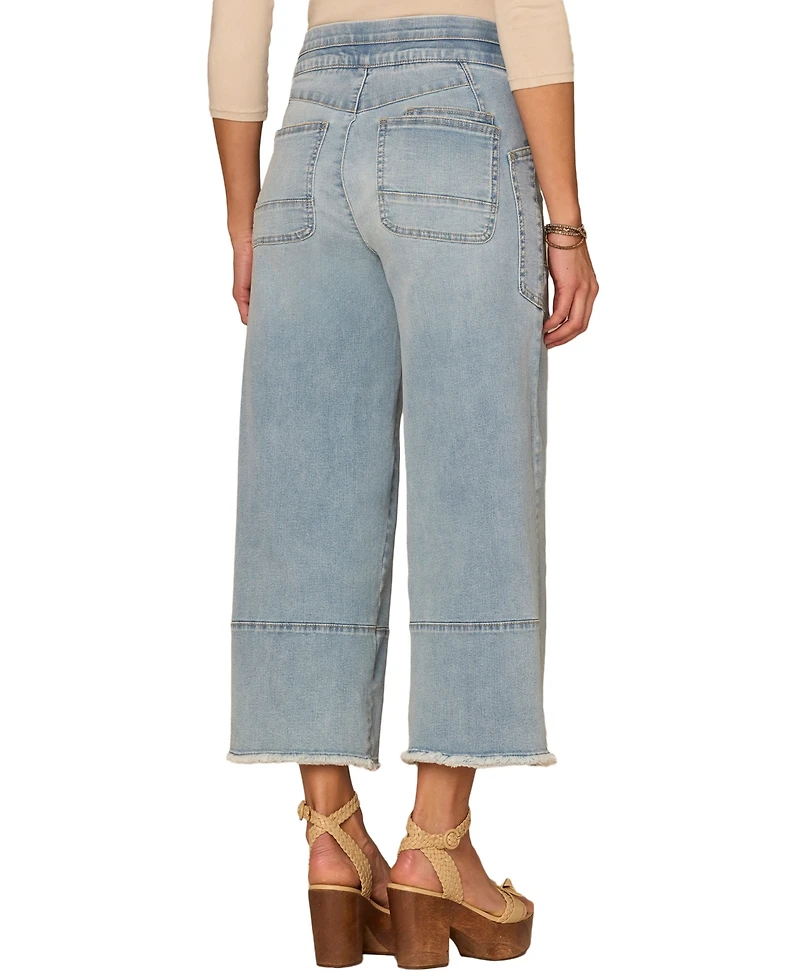 Democracy Women's "Ab" Solution Skyrise Wide Leg Jeans