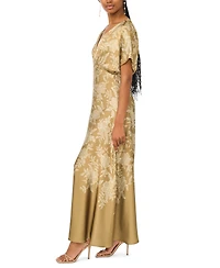 CeCe Women's Dolman-Sleeve V-Neck Maxi Dress