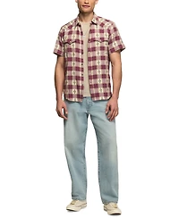 Lucky Brand Men's Mesa Wester Jacquard Short-Sleeve Shirt