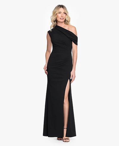 Xscape Women's One-Shoulder Draped Ball Gown