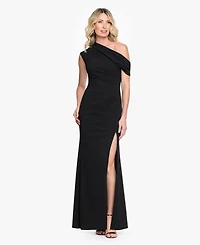 Xscape Women's One-Shoulder Draped Ball Gown