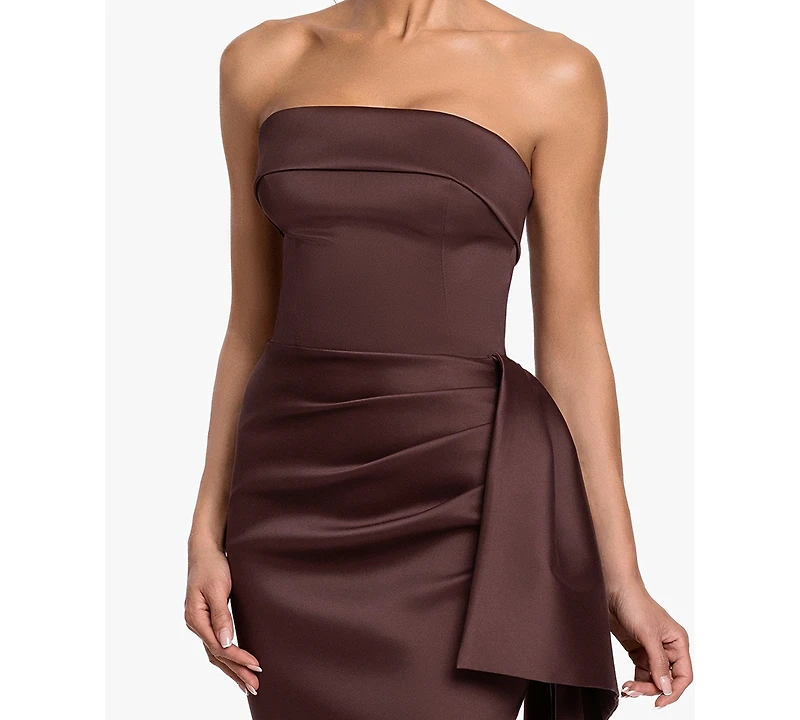 Xscape Women's Strapless Ruffle Long Dress