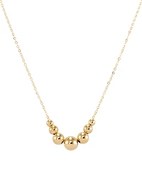 Macy's Graduated Bead Necklace in 10k Yellow Gold