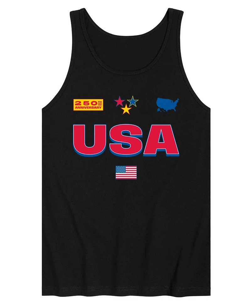 Airwaves Men's Usa 250 Jersey Sleeveless Graphic Tank T-Shirts