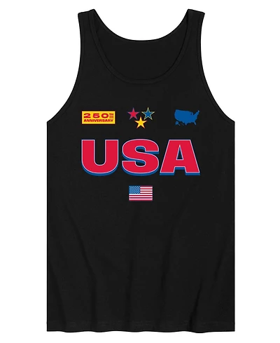 Airwaves Men's Usa 250 Jersey Sleeveless Graphic Tank T-Shirts