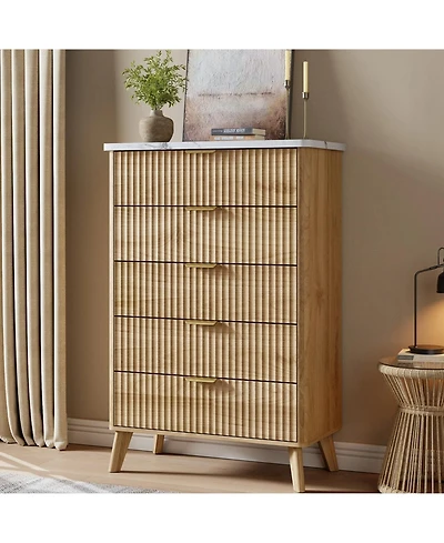 gaomon Fluted Dresser for Bedroom