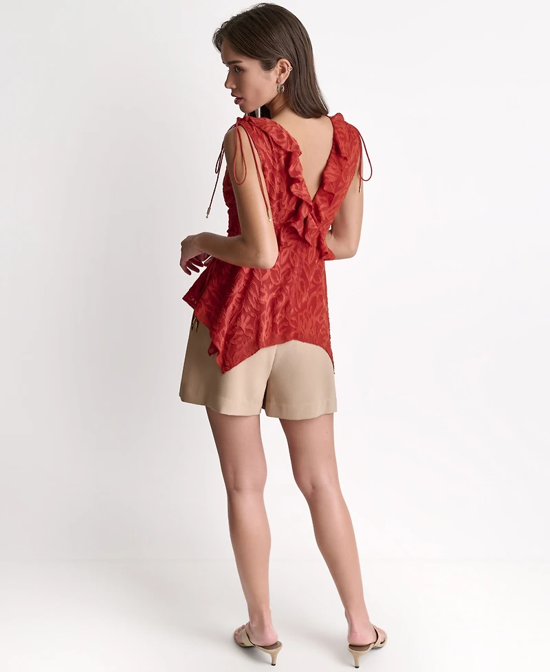 Bcbg Women's Deep V-Neck Slim-Fit Top