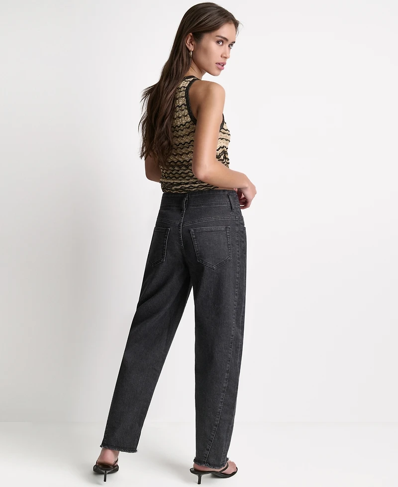 Bcbg Women's Seamed Mid-Rise Loose-Fit Jeans