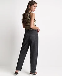 Bcbg Women's Seamed Mid-Rise Loose-Fit Jeans