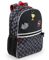 Extreme Nation Boys' Checkered Board Graphic Backpack, Lunch Bag and Headphone, 3-Piece Set