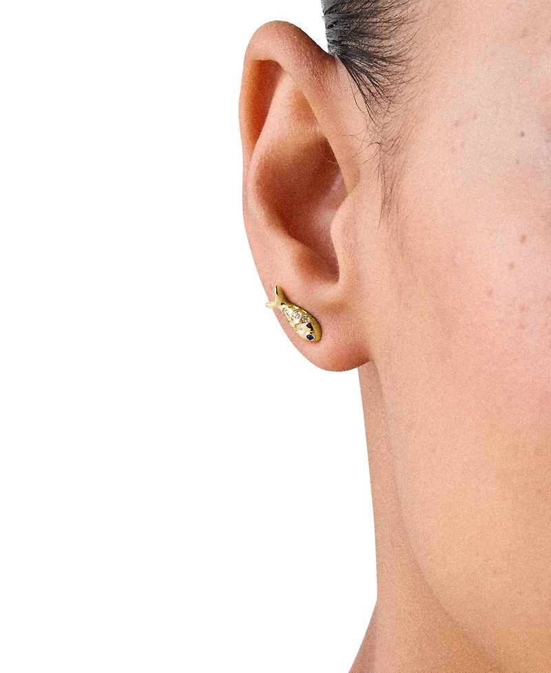 kate spade new york Gold-Tone Summer Daze Fish Stud Earrings