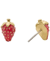 kate spade new york Gold-Tone Secret Garden Strawberry Stud Earrings