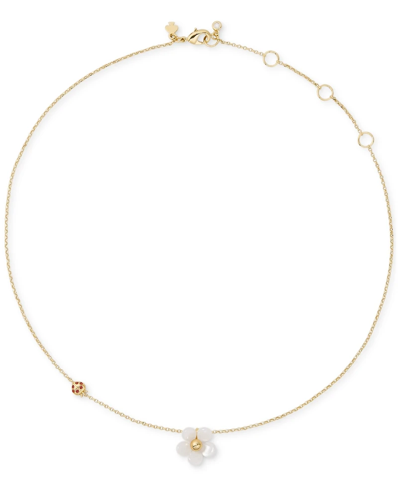 kate spade new york Gold-Tone Summer Daze Flower Short Pendant Necklace